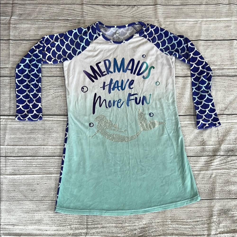 Wonder Nation Blue and White Nightgown Pajamas